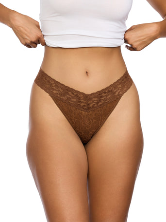 Signature Lace® Original Rise Thong Macchiato Brown