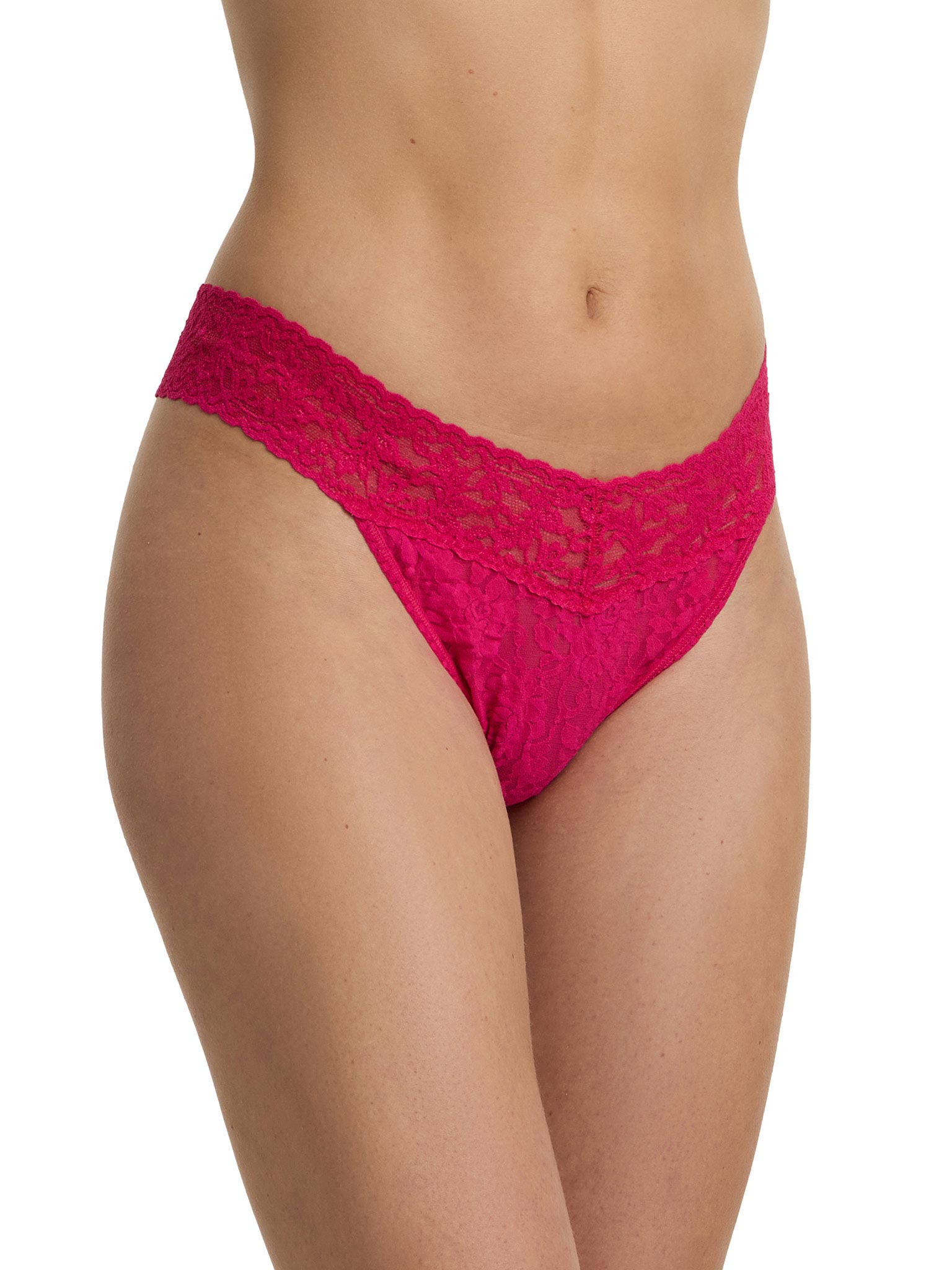 Signature Lace® Original Rise Thong Sealed With A Kiss Pink