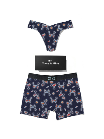 Signature Lace® Original Rise Thong And Saxx Super Soft Vibe Boxer Brief Neon Buzz