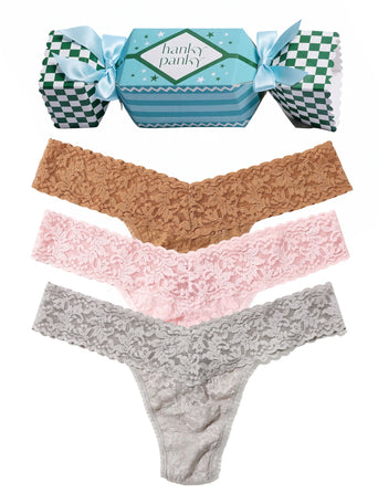 Snow Day 3 Pack Signature Lace® Low Rise Thong