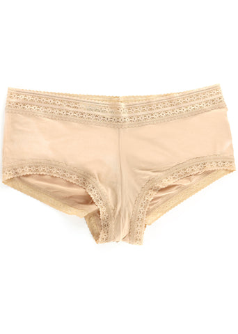 Chai DreamEase™ Modal Plus Size Lace-Trim Boyshort - Flat Lay | Hanky Panky