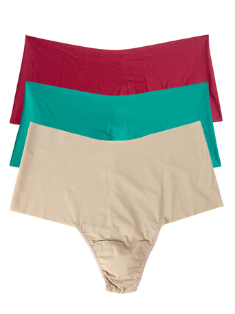 Winterberry 3 Pack BreatheSoft™ High Rise Thong