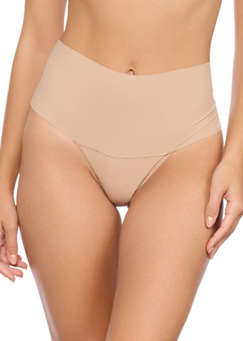 BreatheSoft™ High Rise Thong Taupe