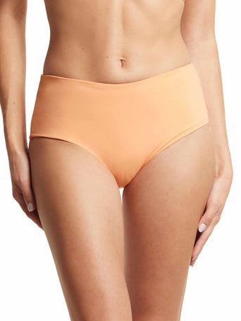 Florence Orange Boyshort Swimsuit Bottom - Front On Model | Hanky Panky