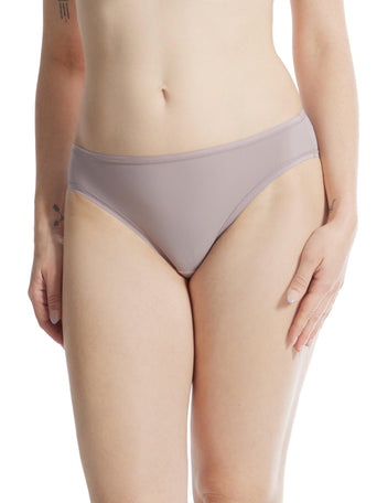 Evening Grey BreatheSoft™ Bikini Panty - Front View On Model, Seamless No Panty Lines | Hanky Panky