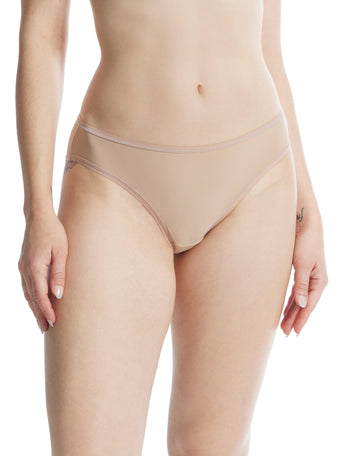 Taupe BreatheSoft™ Bikini Panty - Front View On Model, Seamless No-Panty-Line | Hanky Panky