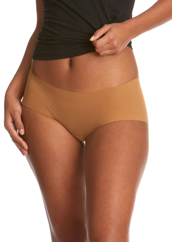 BreatheSoft™ Boyshort Toffee - Front View, Seamless Microfiber Boyshort Panties | Hanky Panky