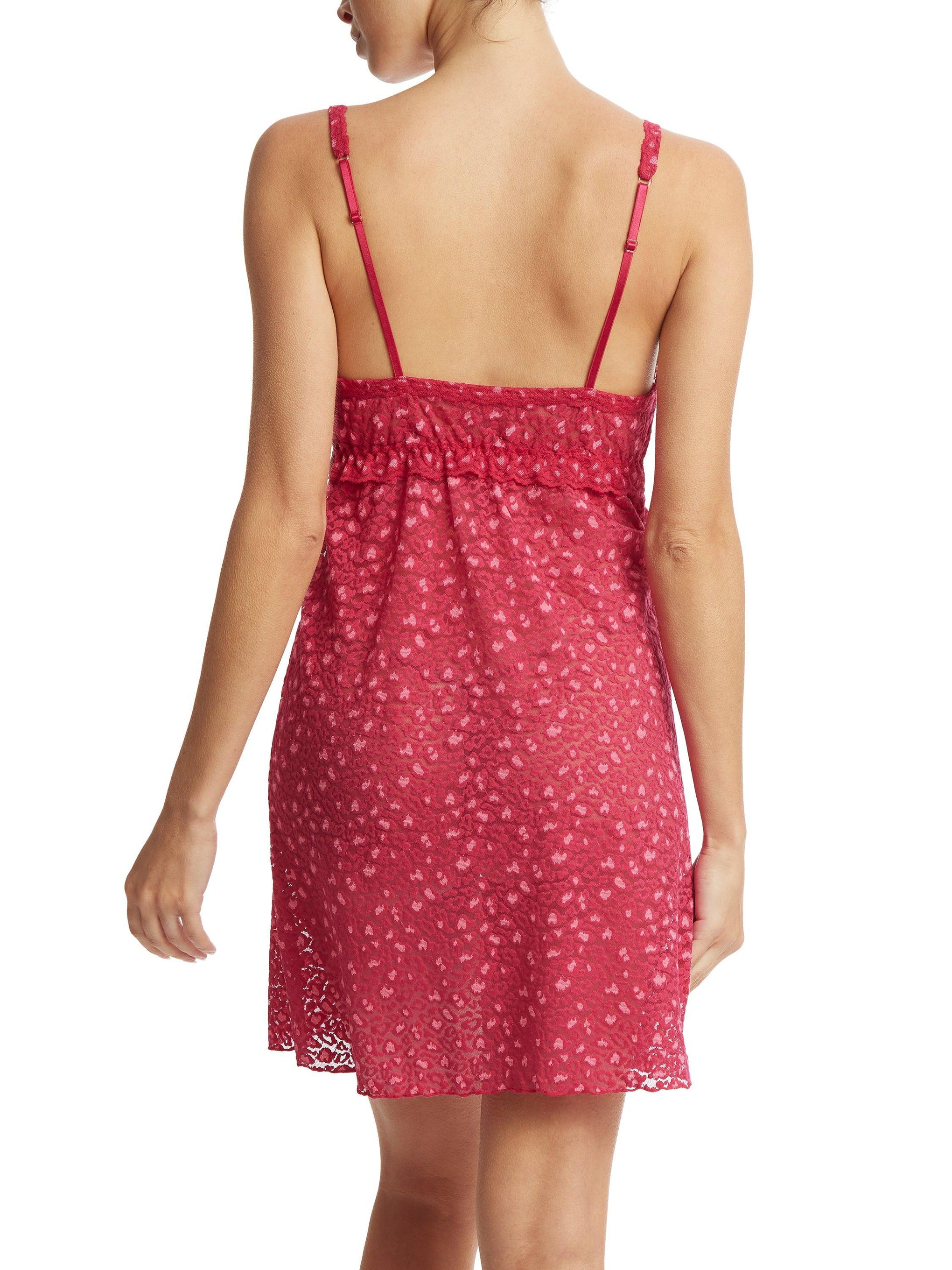 Cross-Dyed Leopard Chemise Berry Sangria Sale