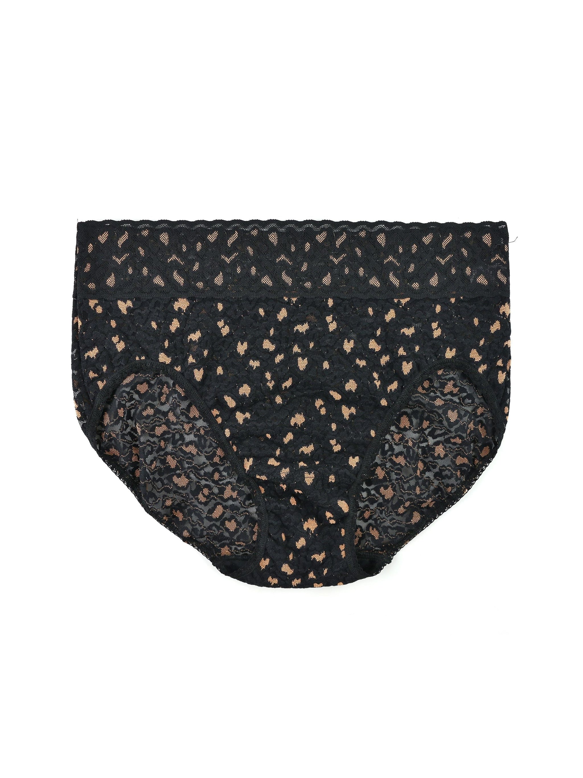Cross-Dyed Leopard French Brief Black
