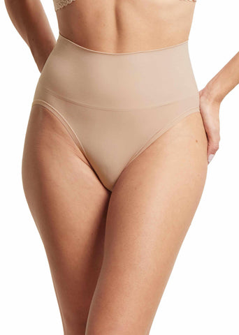 Chai HANKY PANKY BODY™ French Brief - Front View, High Waist Smoothing Fit On Model | Hanky Panky
