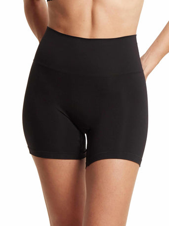 HANKY PANKY BODY™ High Rise Bike Short Black - Front On Model | Hanky Panky
