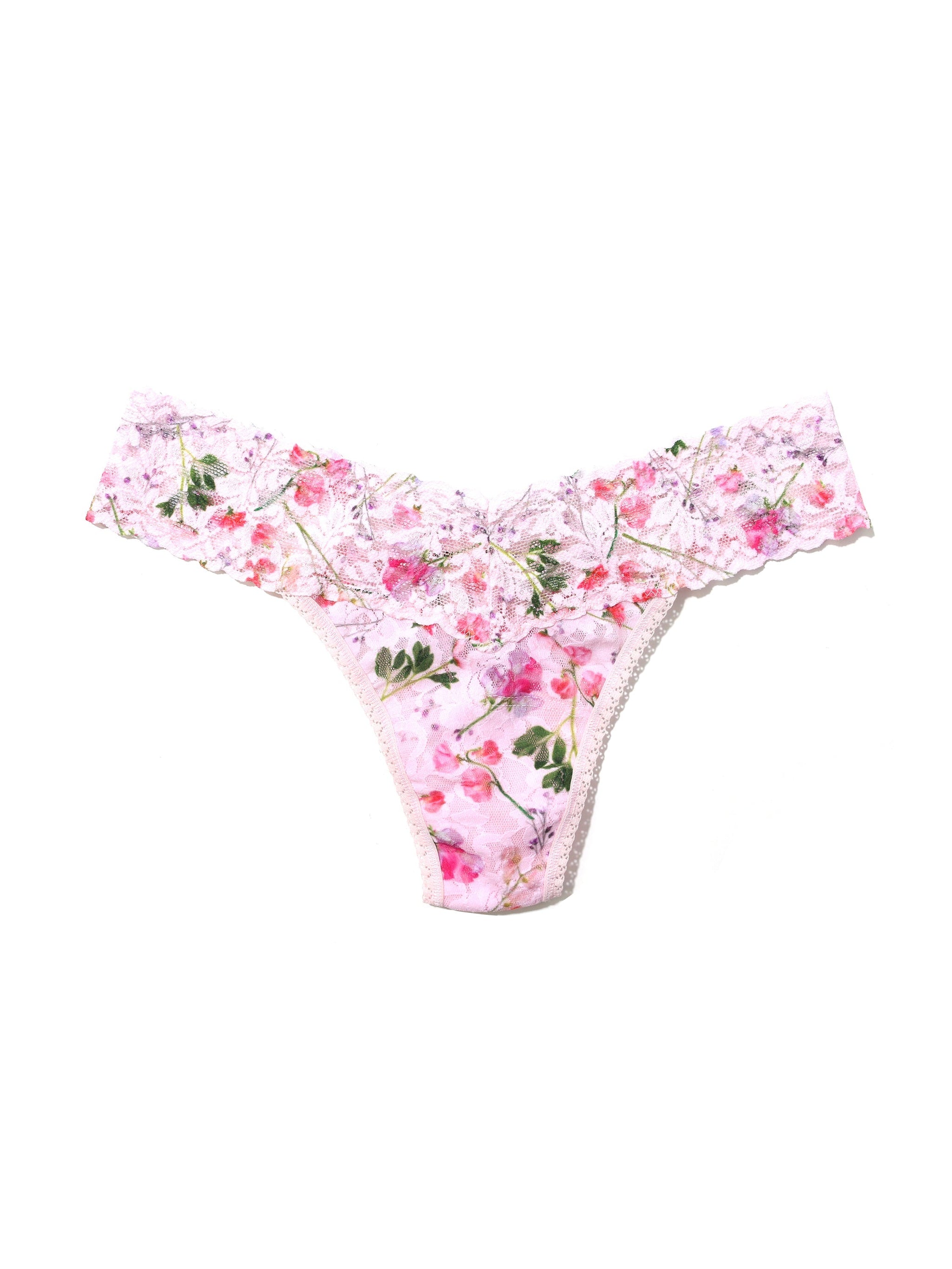 Petite Size Printed Signature Lace Thong Rise And Vines Sale