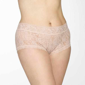 Chai Plus Size Signature Lace® Boyshort - On Model Front View | Hanky Panky