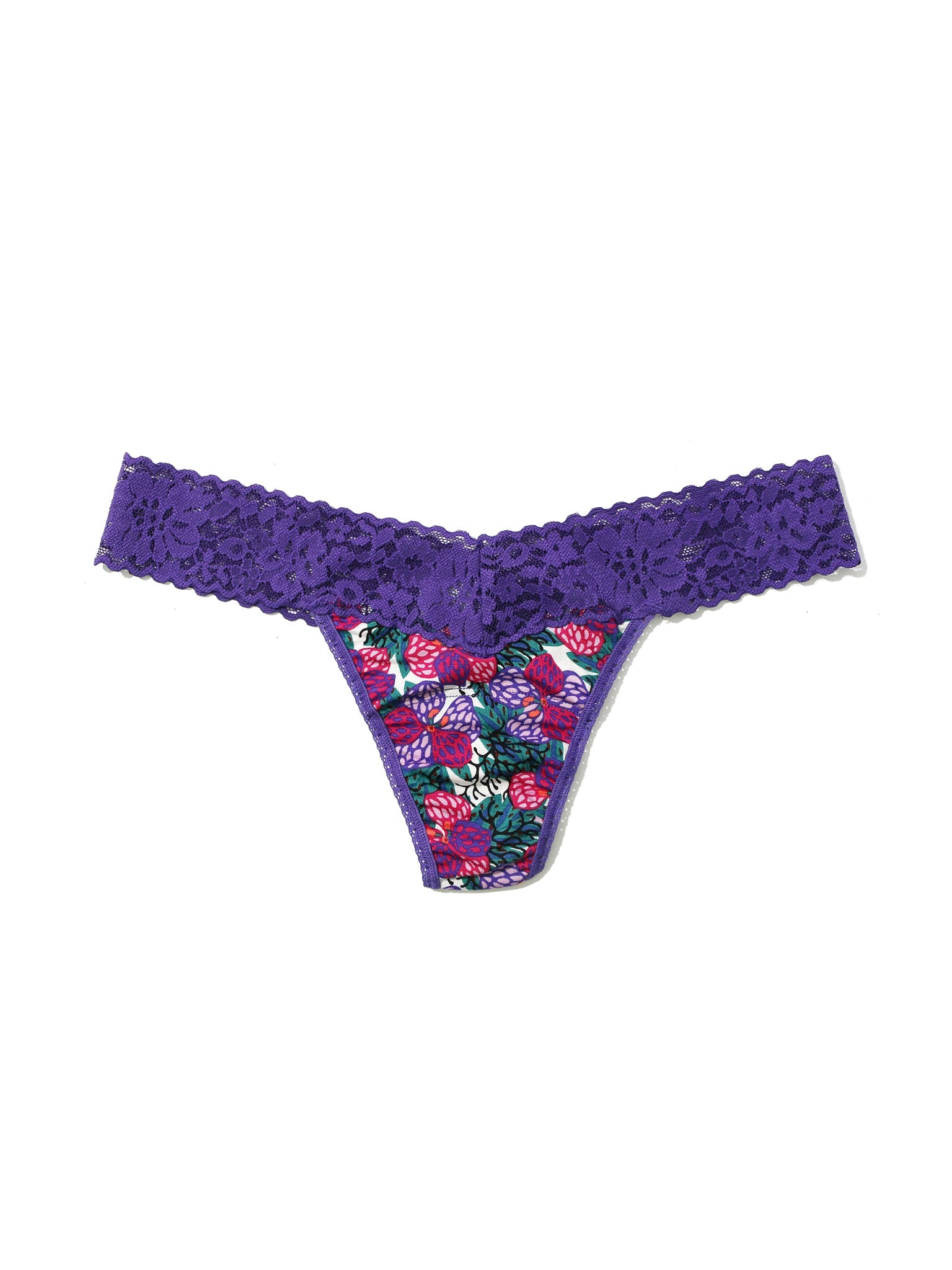 Printed DreamEase Low Rise Thong Loves Me, Loves Me Not