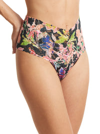 Printed Retro Lace Thong Unapologetic