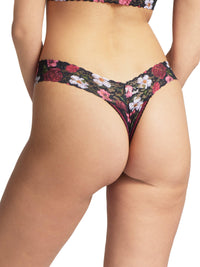 Printed Signature Lace Low Rise Thong Am I Dreaming Sale