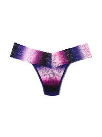 Printed Signature Lace Low Rise Thong  Before Sunset Sale