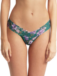 Printed Signature Lace Low Rise Thong  Flowers in Your Hair Sale