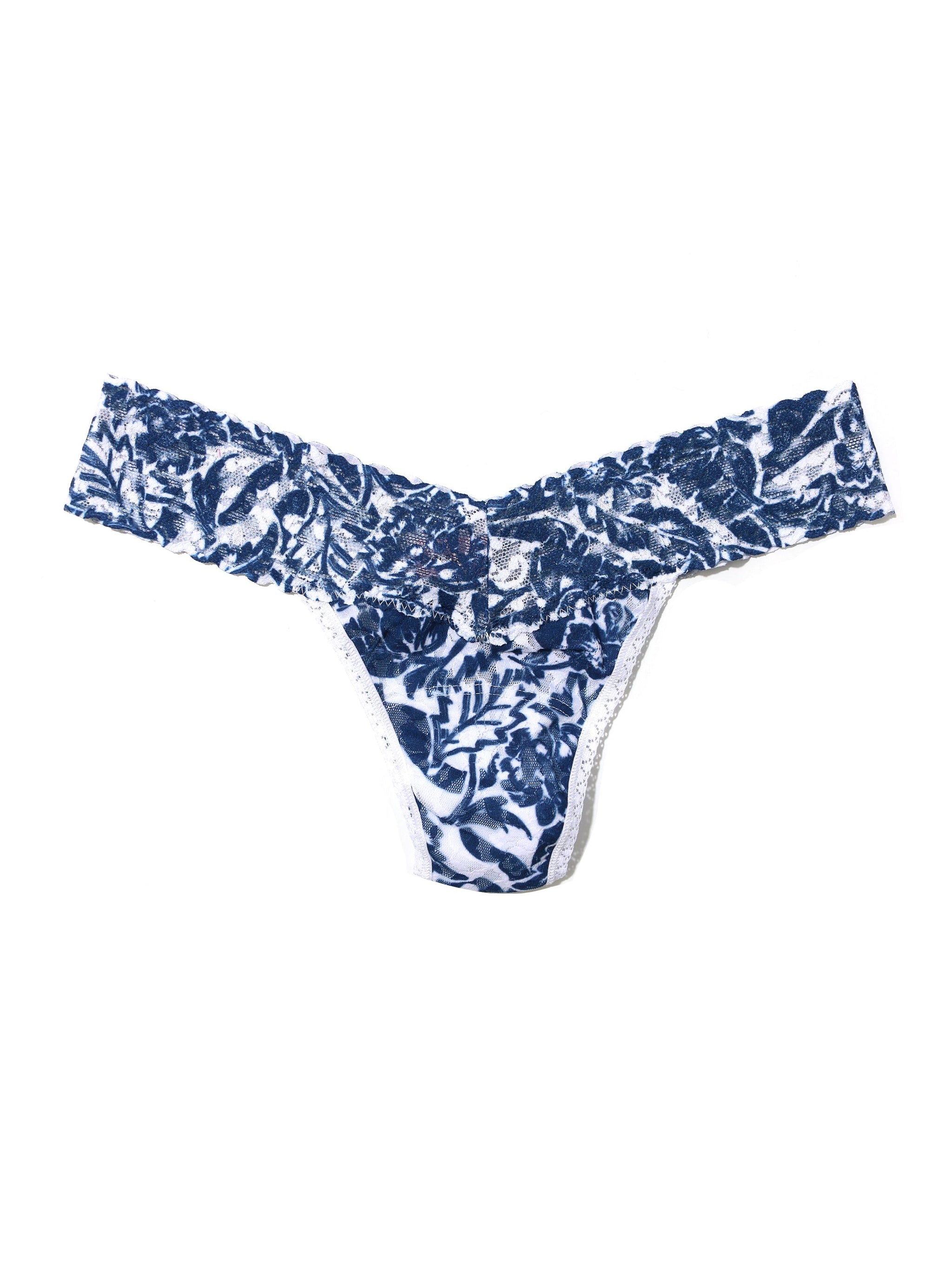 Printed Signature Lace Low Rise Thong Sketchbook Floral Sale