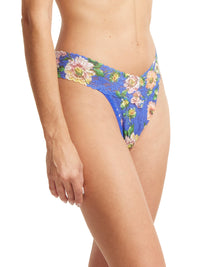 Printed Signature Lace Original Rise Thong Happy Place
