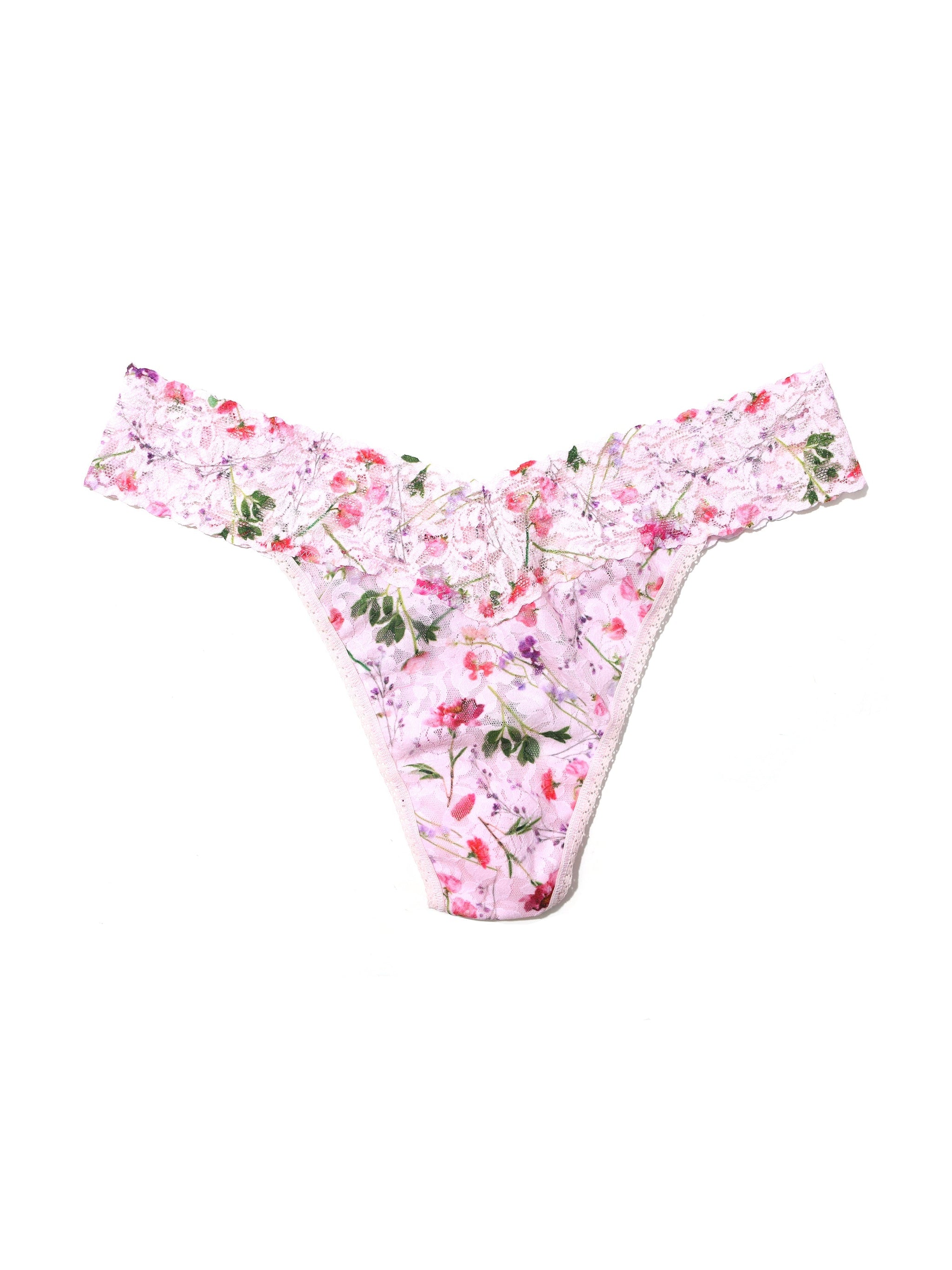 Printed Signature Lace Original Rise Thong Rise And Vines Sale