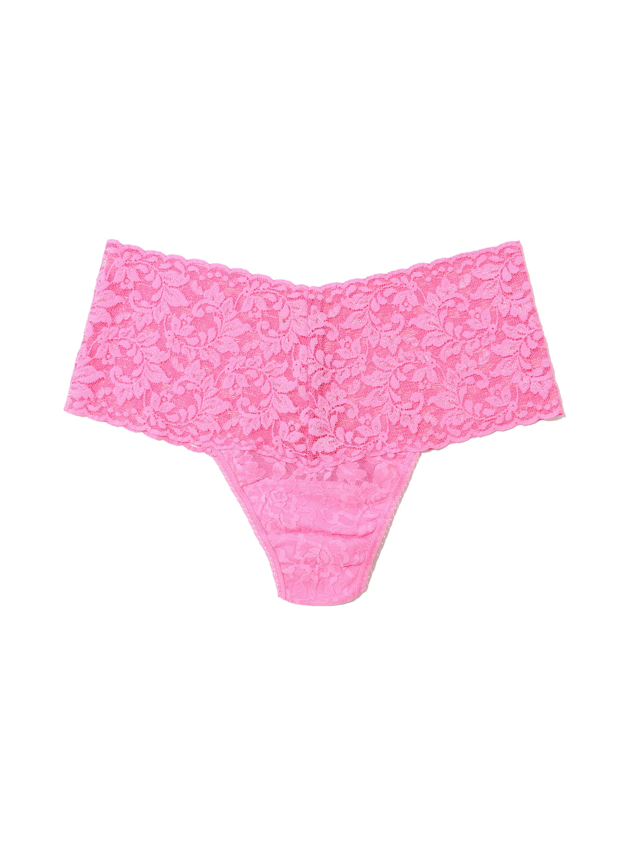 Retro Lace Thong Taffy Pink