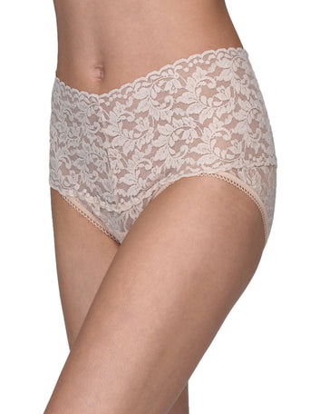 Chai Retro Lace V-Kini High-Rise Panty - On Model Side View | Hanky Panky