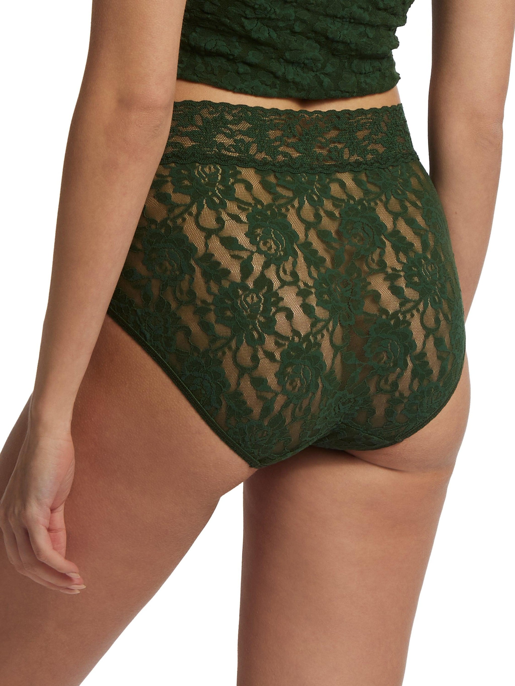 Signature Lace French Brief Vines Green Sale