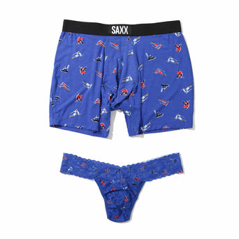 Signature Lace® Low Rise Thong And Saxx Super Soft Vibe Boxer Brief