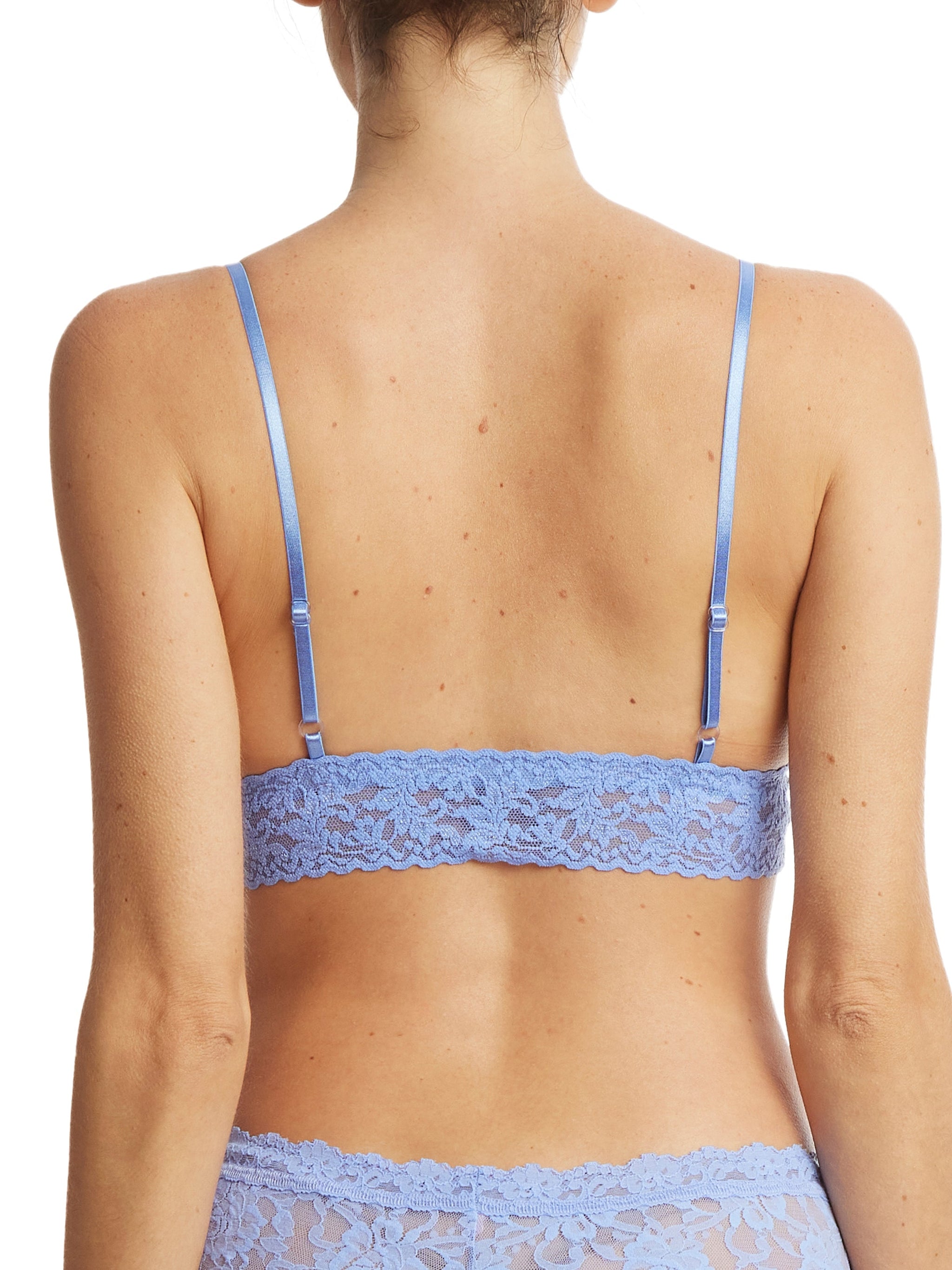 Signature Lace Padded Triangle Bralette Cool Water Blue Sale