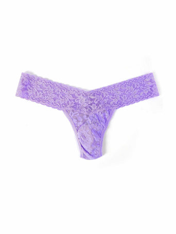 Signature Lace® Low Rise Thong Electric Orchid Purple