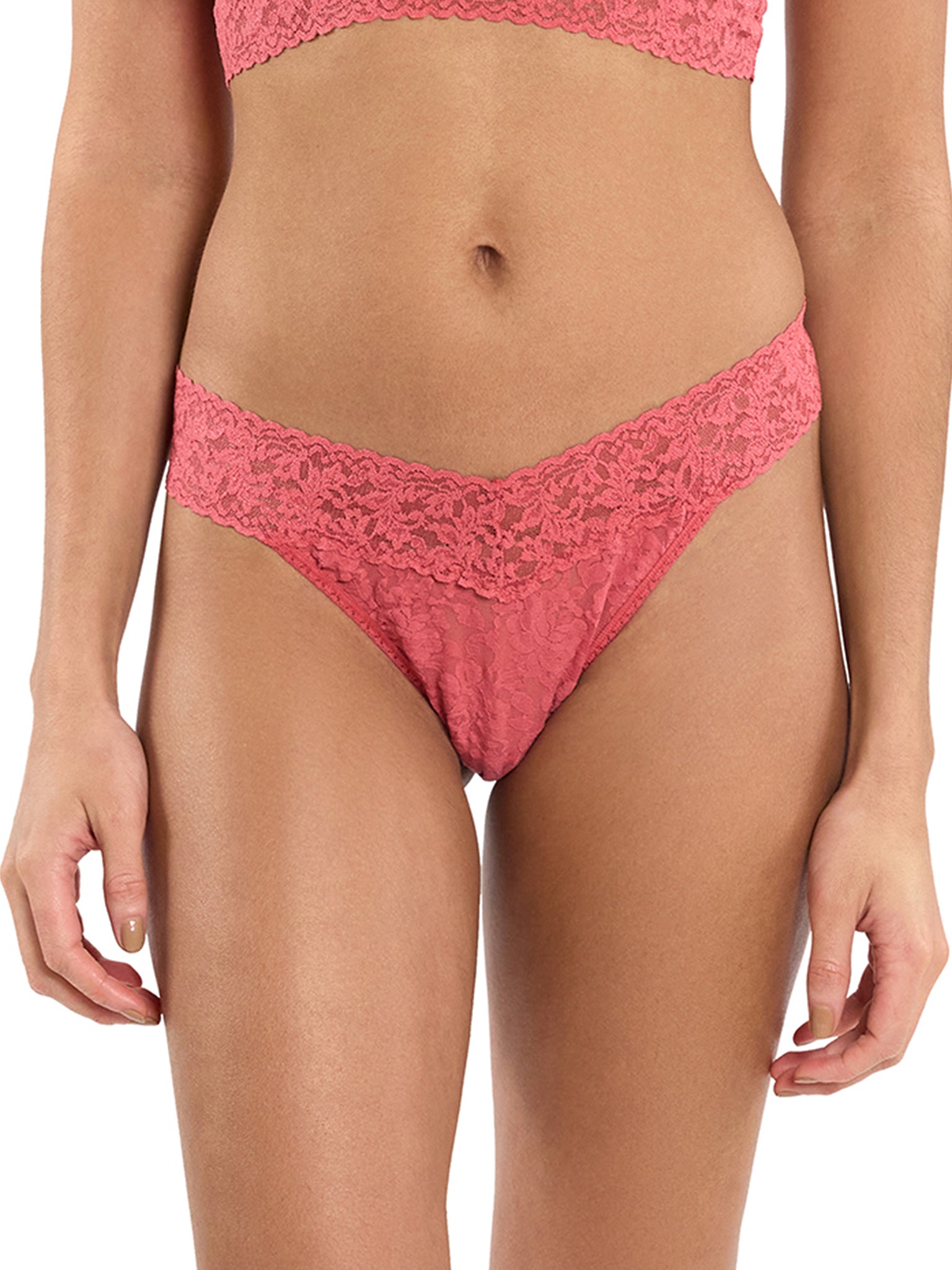 Signature Lace® Original Rise Thong Naples Red