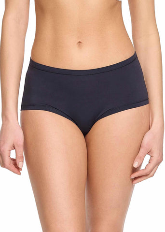 Black Hanky Panky YourFit™ Boyshort - Front On-Model View | One Size Full Coverage Boy Short