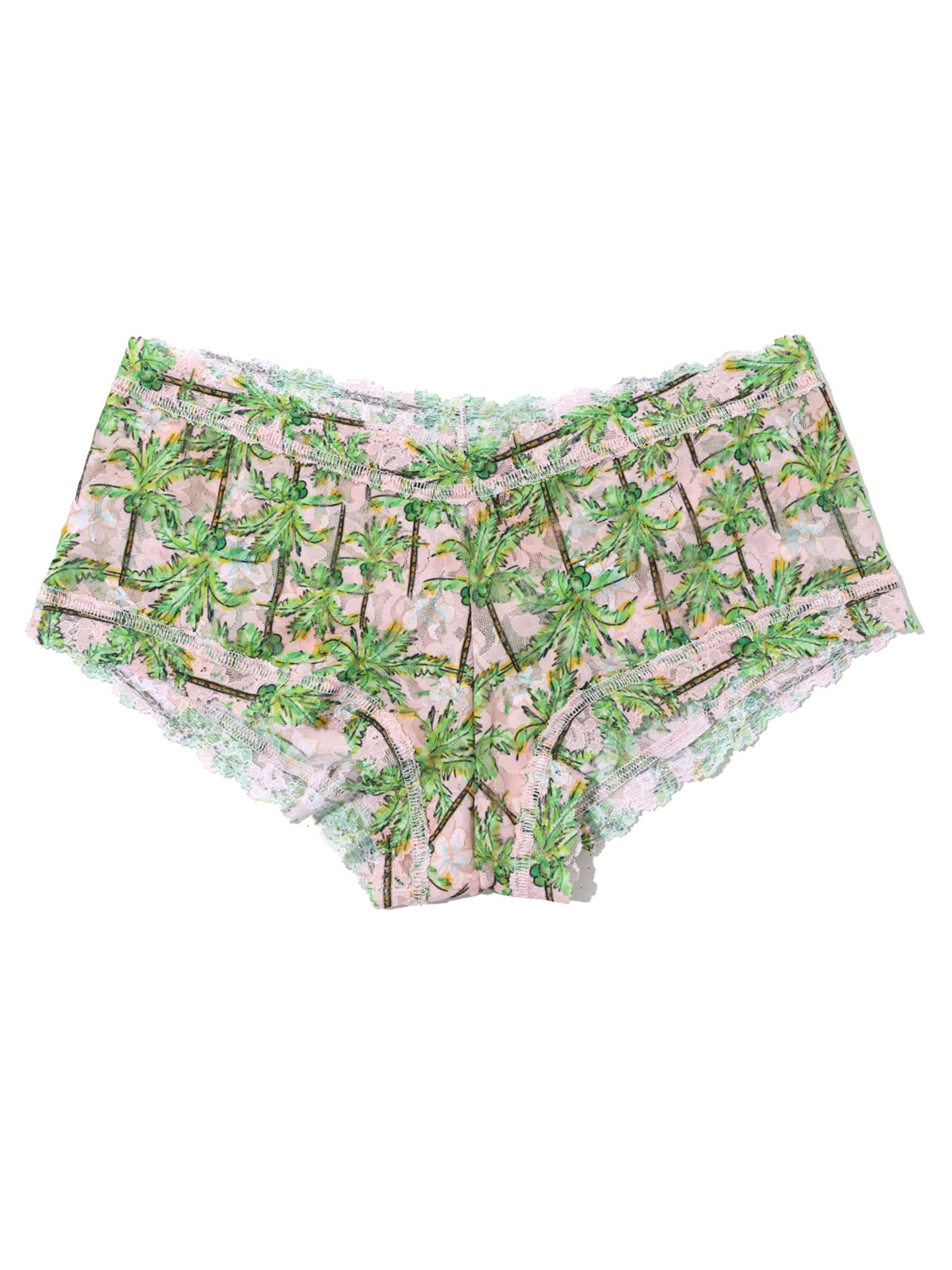 Floral patterned underwear on a white background