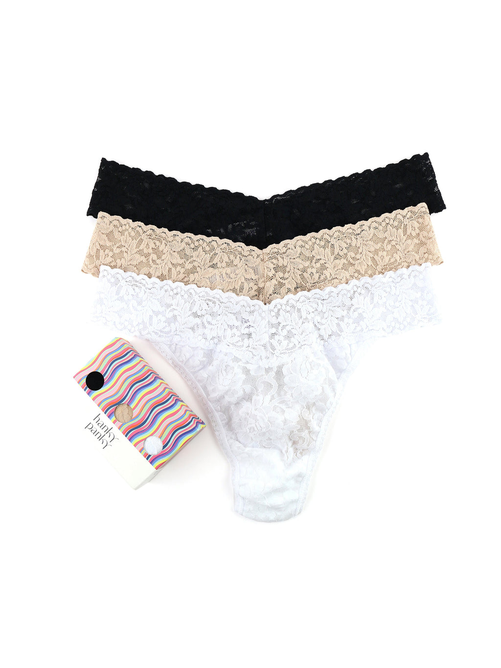 Hanky Panky Women's Holiday 3 Pack Supima Cotton Original Rise Thong  Underwear - Macy's