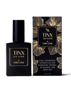 TINX Sex Elixir by Saint Jane bottle and packaging on a white background