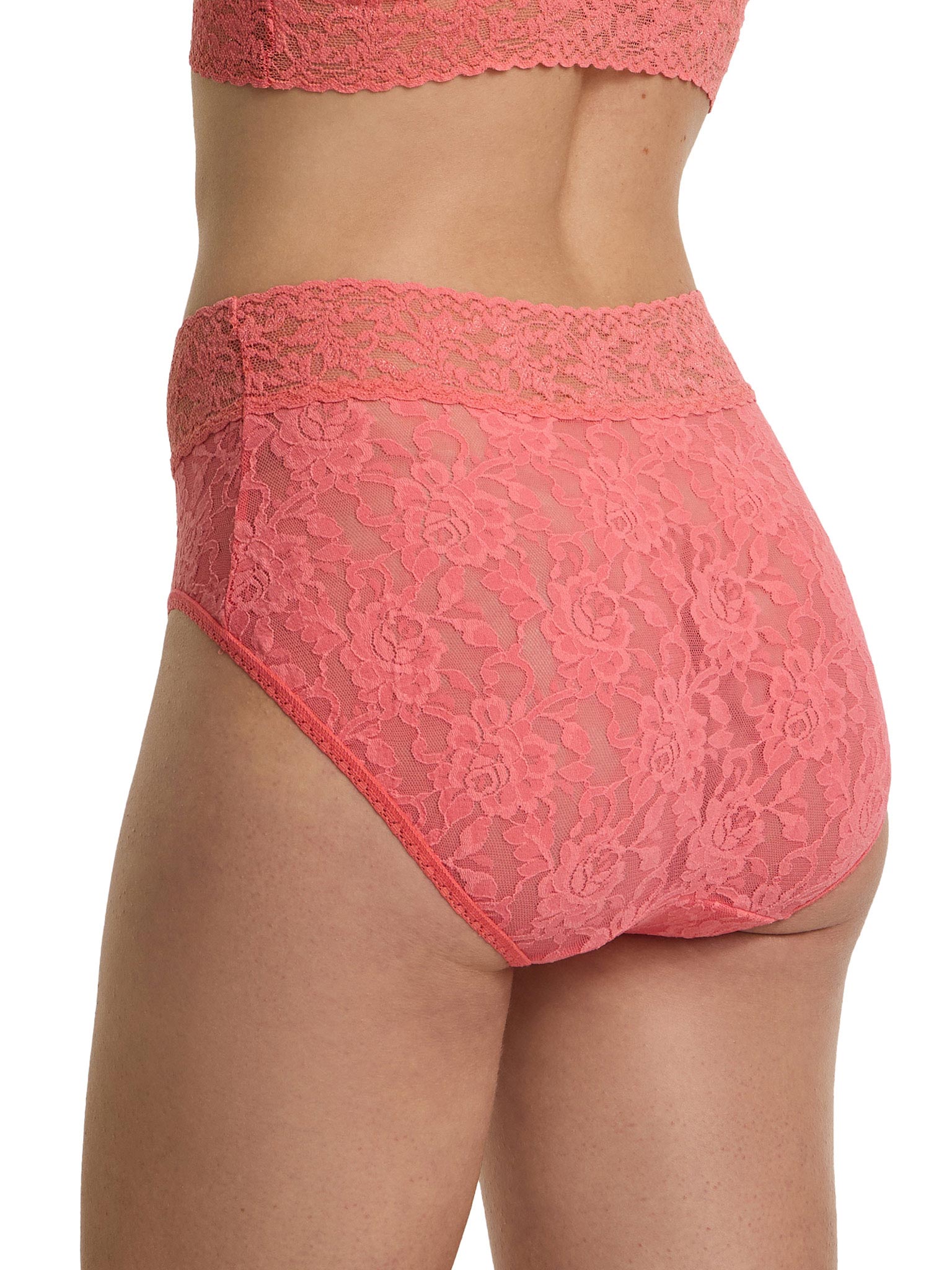 Paloma Pink Signature Lace® French Brief - Back On-Model View | Hanky Panky