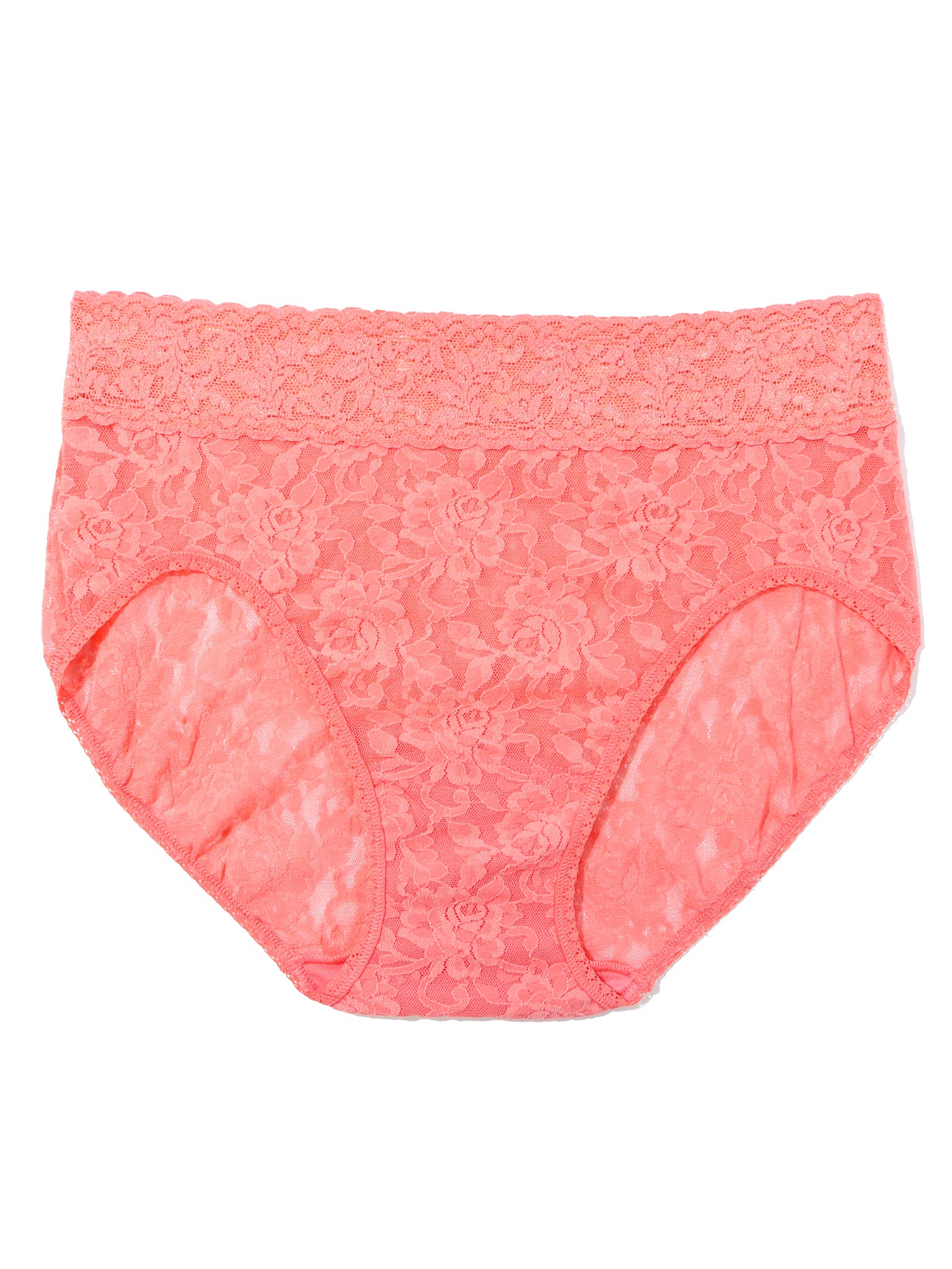 Paloma Pink Signature Lace® French Brief - Flat Lay Front View | Hanky Panky