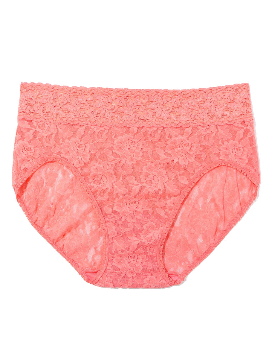 Paloma Pink Signature Lace® French Brief - Flat Lay Front View | Hanky Panky