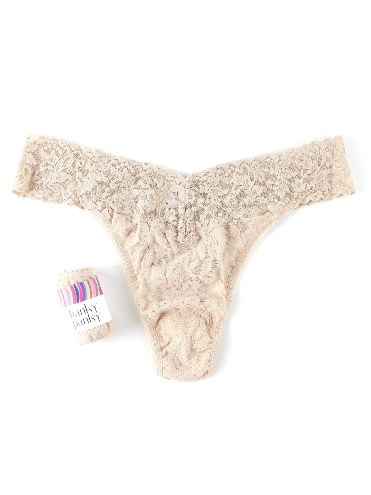 Rolled Signature Lace® Original Rise Thong Chai