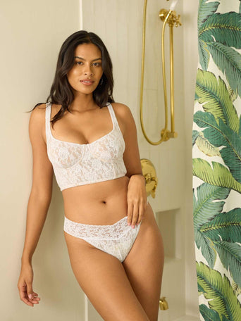 Signature Lace® Underwire Cropped Cami Marshmallow Sale