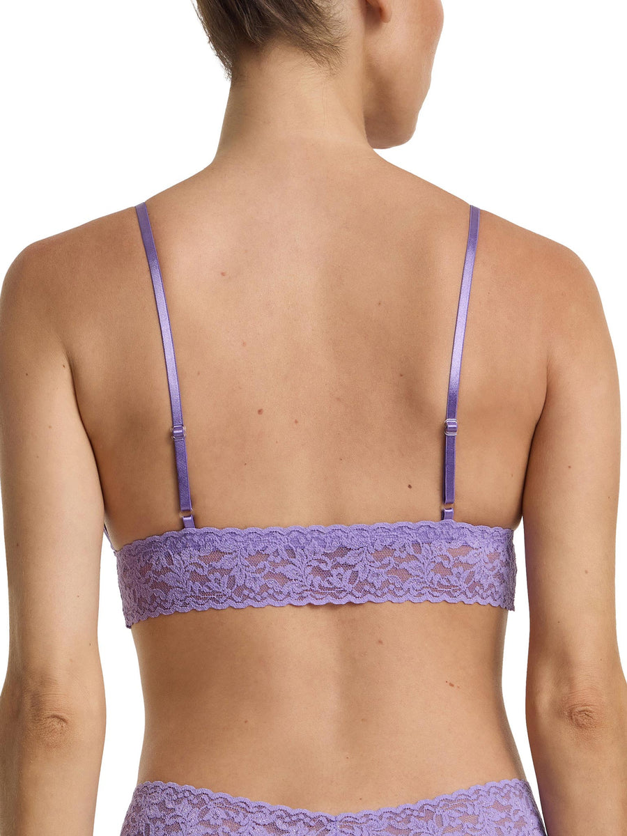 Signature Lace® Padded Triangle Bralette Love Potion Purple - Back View, Adjustable Straps | Hanky Panky