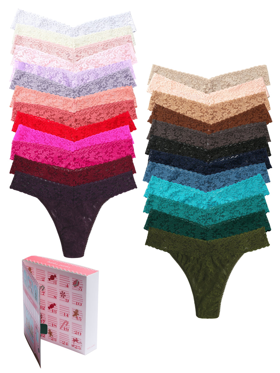 25 Days of Signature Lace Original Rise Thongs Advent Calendar