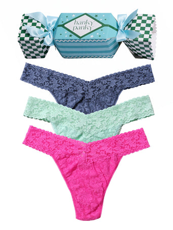 Holiday Disco 3 Pack Signature Lace® Original Rise Thong