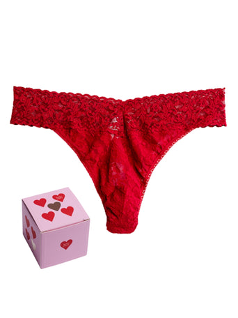 Dice Pack Signature Lace® Original Rise Thong French Bordeaux Red