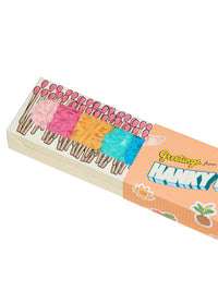 Signature Lace® Matchbox Gift Box Open - Close-Up of Pastel Lace Thong 5-Pack Detail | Hanky Panky
