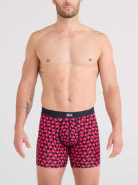 Signature Lace® Low Rise Thong And Saxx Super Soft Vibe Boxer Brief Love Check Baby - Black