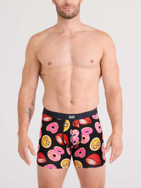 Signature Lace® Original Rise Thong And Saxx Super Soft Vibe Boxer Brief Lovestory - Black