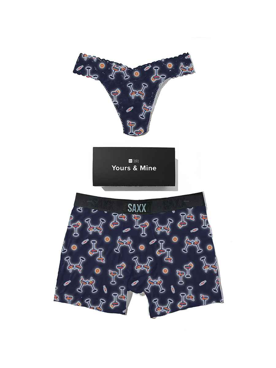 Signature Lace® Original Rise Thong And Saxx Super Soft Vibe Boxer Brief Neon Buzz