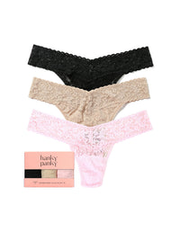 3 Pack Signature Lace® Low Rise Thongs